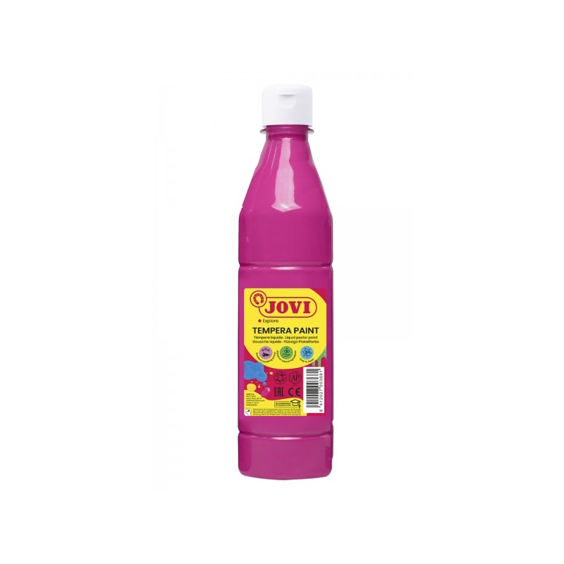 Jovi Tempera Paint Tempera liquida 500ml - A base d'acqua - Pronta all'uso - Alto potere coprente - Rapida asciugatura -