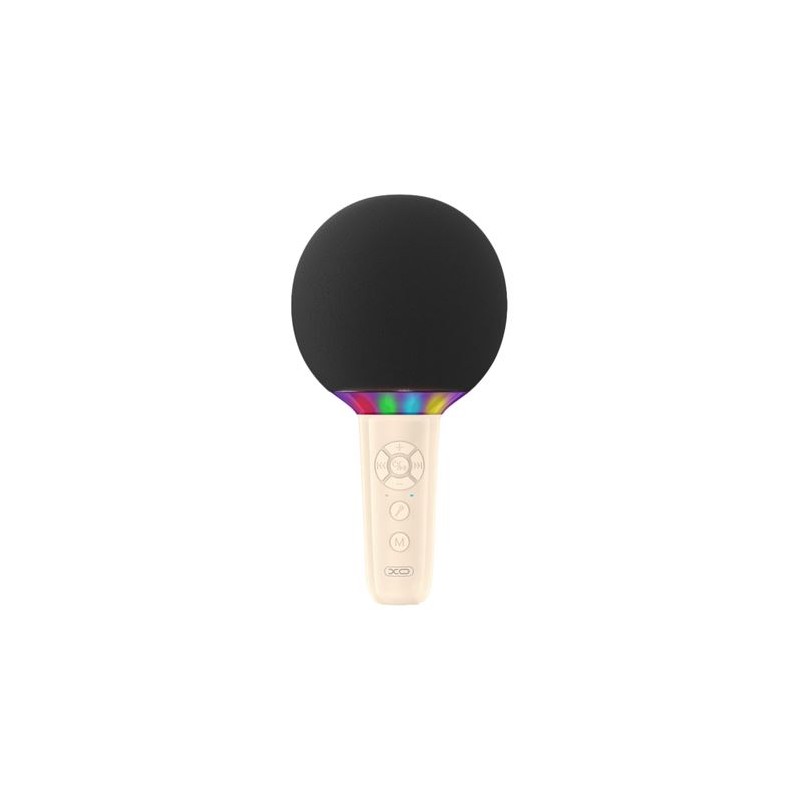 XO BE50 Microfono senza fili - Karaoke - 5W - Bluetooth 5.3 - Illuminazione LED - Autonomia massima 3h - Colore beige
