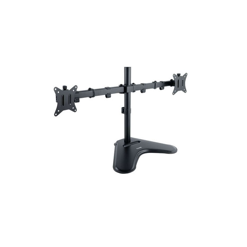 Tooq Supporto da tavolo con bracci articolati per 2 monitor da 17-32 - Girevole e inclinabile - Peso massimo 9 kg per br