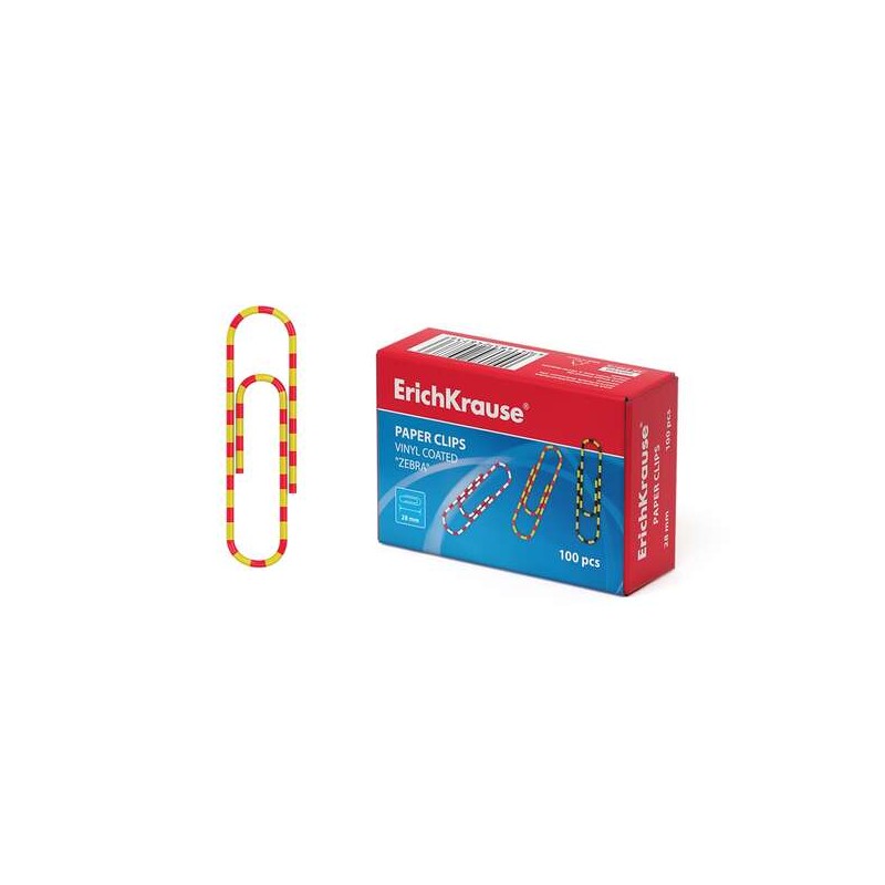 Erichkrause Clip in plastica rivestite in plastica Zebra - Filo d'acciaio di alta qualità - Resistente alla corrosione 