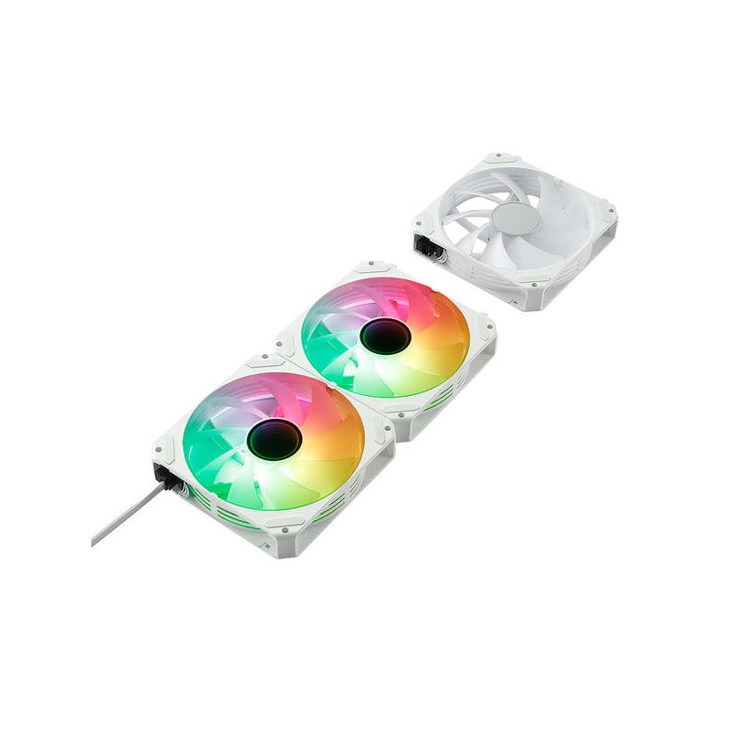 Abysm Gaming Arclight 2.0 ARGB White Confezione da 3 ventole da 120 mm con illuminazione ARGB - Velocità massima. 1500 