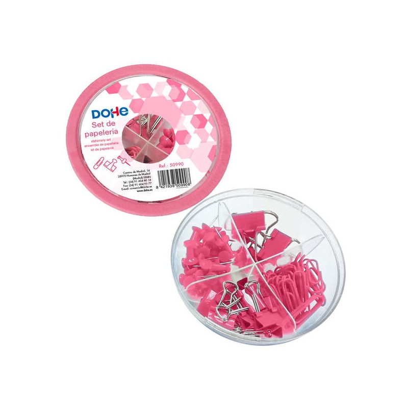 Dohe Combo UFO Desk Accessory Pack - 12 pinzette da 15 mm. 5 pinzette da 19 mm. 50 mollette da 28 mm e 30 puntine da 22 