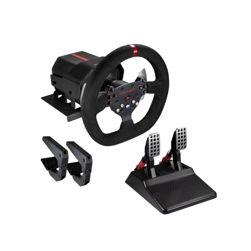 FR-TEC Force Feedback Force Racing Wheel - Tecnologia Forcesense - Diametro cerchio 26.5 cm - Pedali regolabili - Colore