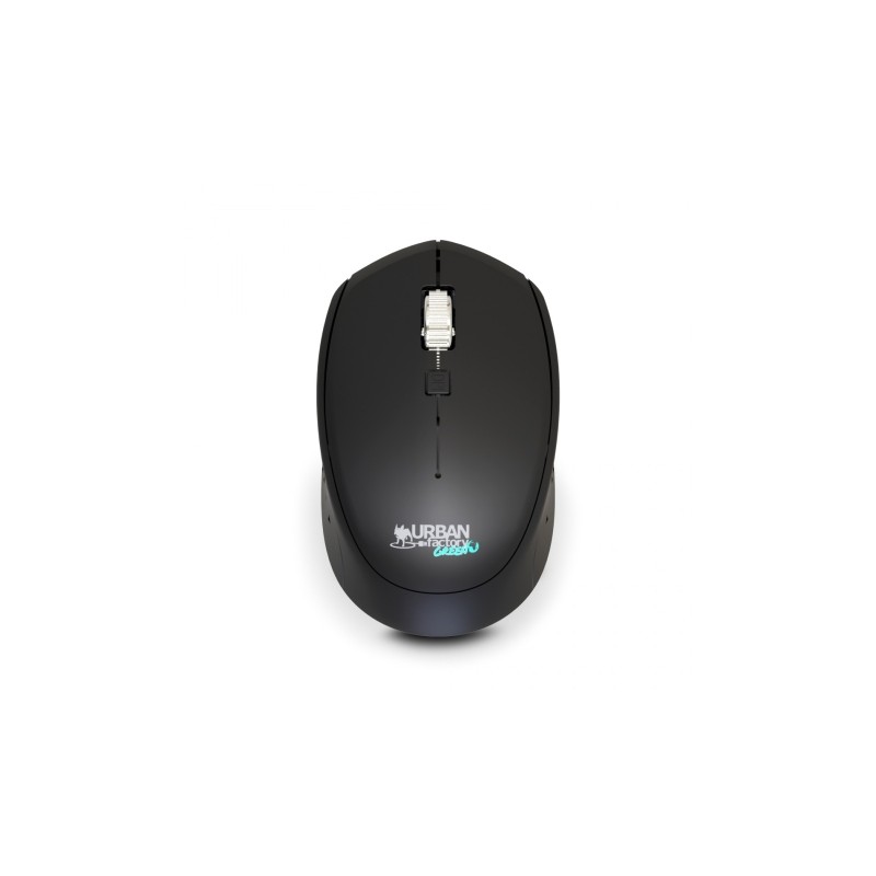 Urban Factory Cyclee Mouse senza fili 2.4Ghz - 1600dpi - Ricevitore USB-A - Adattatore a USB-C - Uso ambidestro - Colore