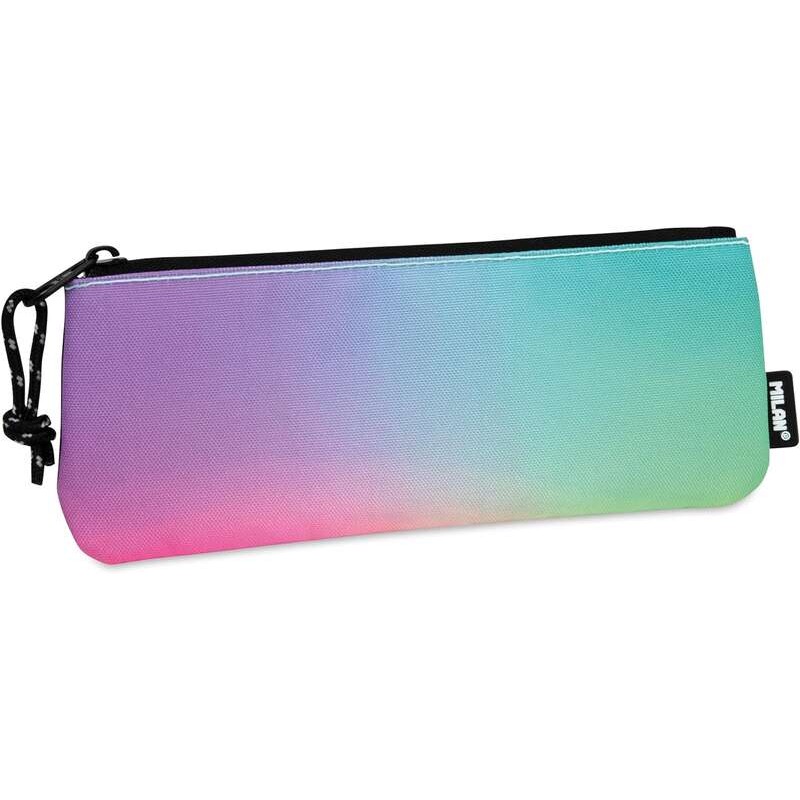 Custodia rettangolare piatta piccola Milan Sunset - Tessuto resistente agli strappi - Misure 23x9x1.3 cm - Modello in co