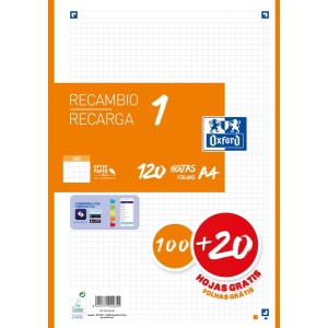 Oxford School A4 Refill 120...
