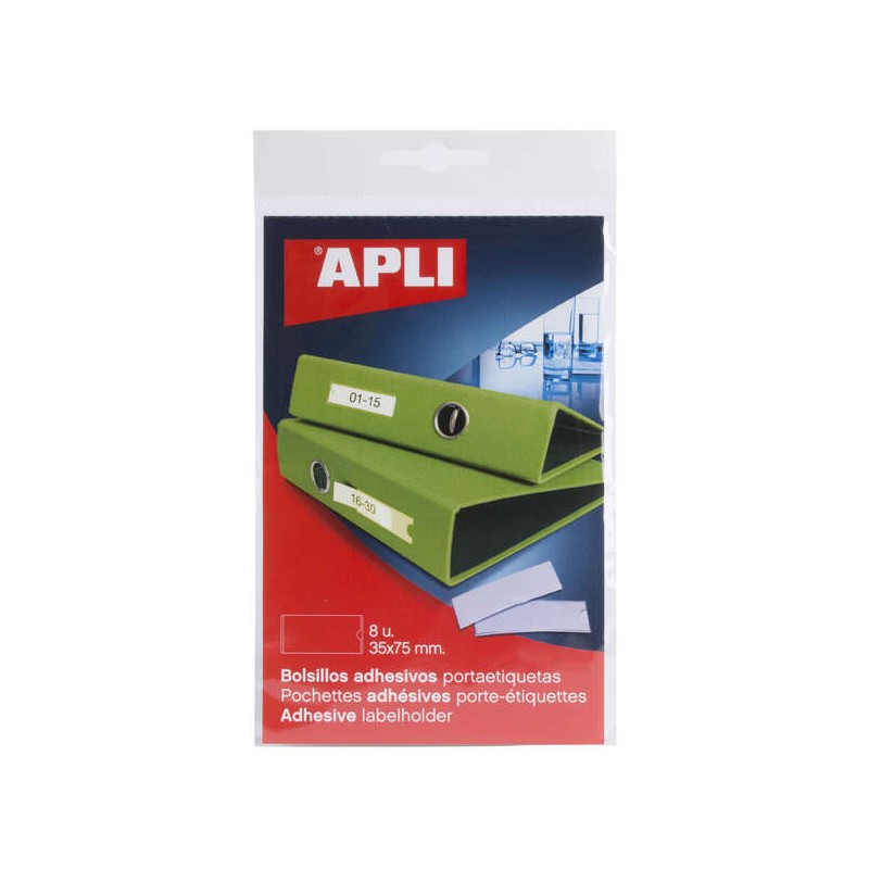 Tasche per etichette adesive Apli - 35 x 75 mm - Modifica delle informazioni sulle etichette in base alle proprie esigen