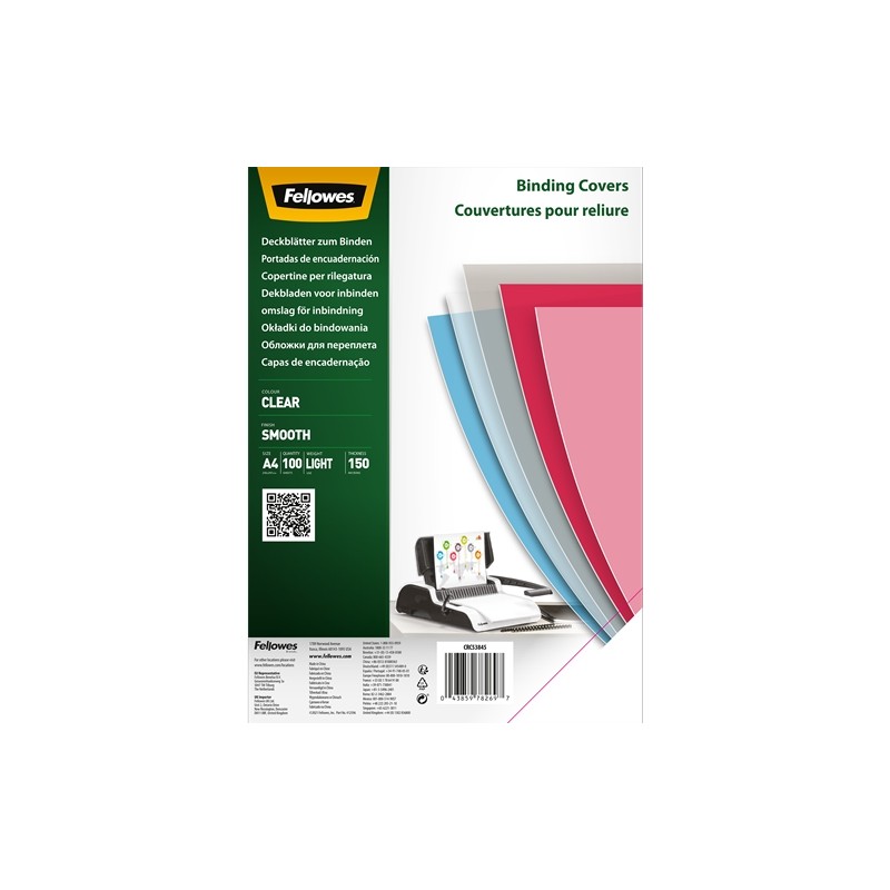 Confezione da 100 copertine per documenti A4 in polietilene trasparente - Spessore 150 micron - Utilizzabili su raccogli