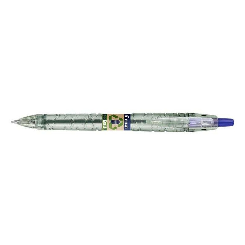 Penna a sfera Pilot B2P Ecoball BeGreen - Punta tonda da 1 mm - Tratto da 0.27 mm - 86.64% plastica riciclata - Ricarica