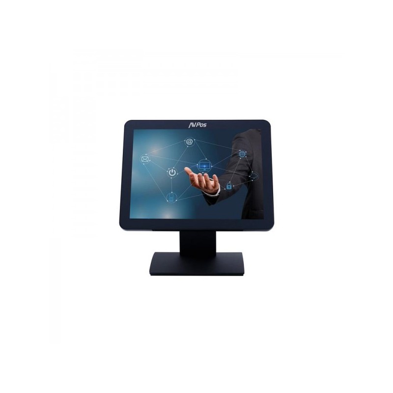 AVPos AVPos-T15 Monitor touchscreen da 15 pollici - Display capacitivo piatto reale a 10 punti - 1024x768 - 400CD/M2 - V