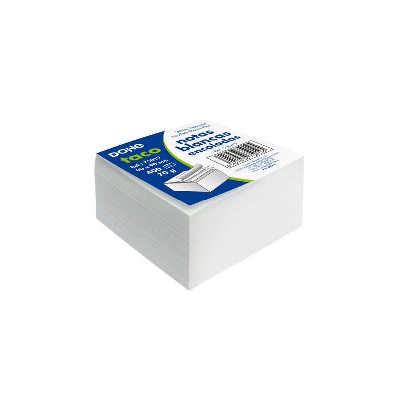 Blocco da 400 banconote 90x90 mm - Carta bianca da 70 g/m² - gommatura superiore