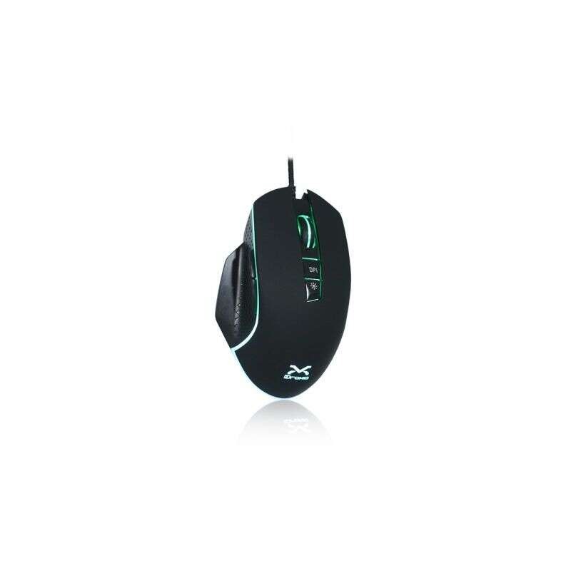 3GO Droxio Itaca Gaming Mouse USB 7200dpi - 5 pulsanti - Illuminazione RGB - Uso con la mano destra - Cavo intrecciato d