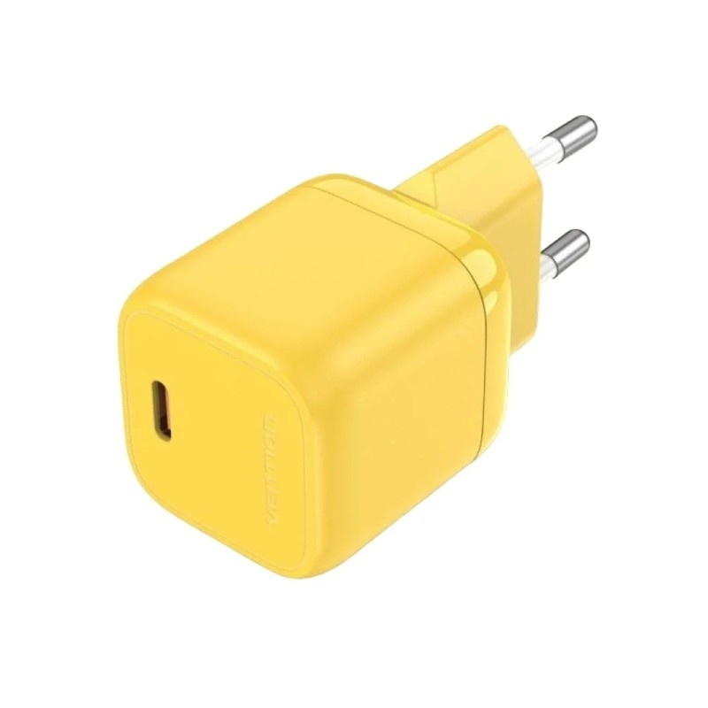 Caricatore da parete Vention GaN USB-C 30W 3A Carica rapida - Giallo