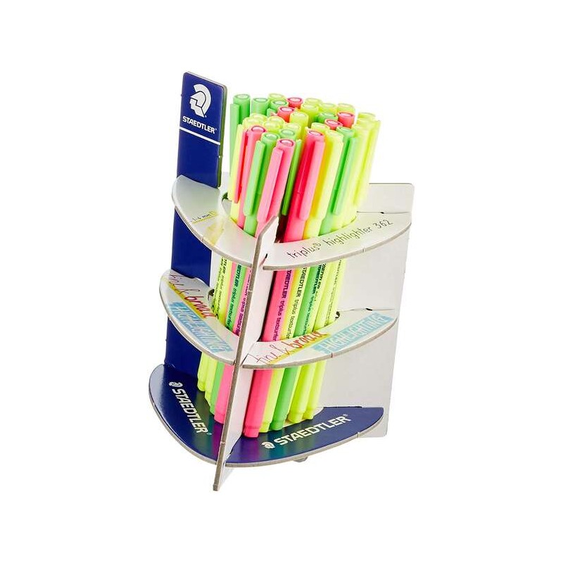 Staedtler Triplus Textsurfer 362 Display di 30 evidenziatori - Tratto 1 - 4 mm circa - Inchiostro a base d'acqua - Color