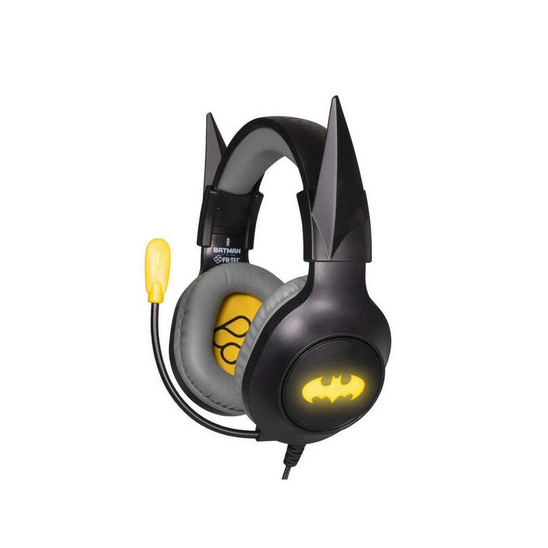 Cuffie da gioco FR-TEC Batman con microfono pieghevole - archetto regolabile - cuscinetti auricolari imbottiti - illumin