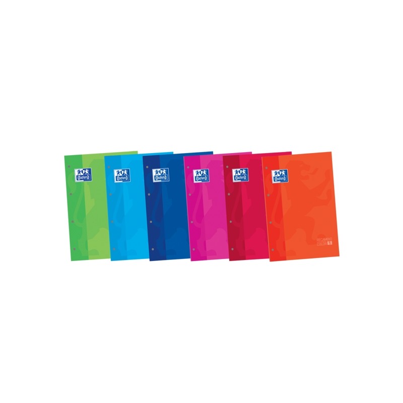 Quaderno Oxford School Classic - Formato A4 - Copertina morbida - Incollato - Griglia 5x5 - 80 fogli - Colori assortiti