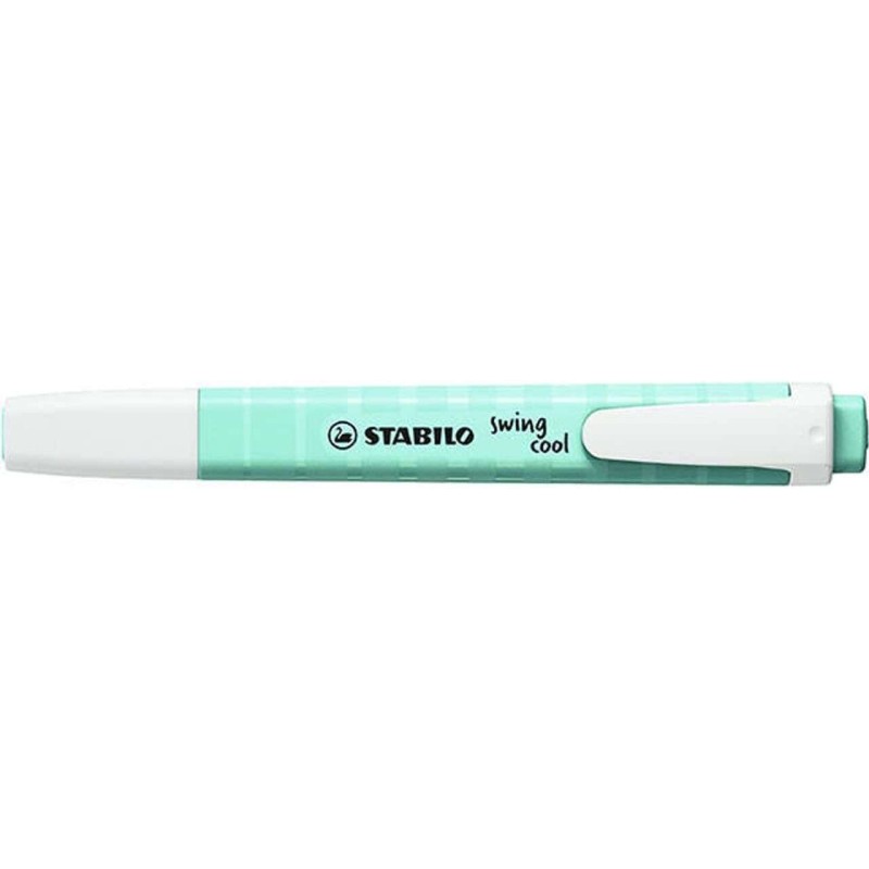 Stabilo Swing Cool Pastel Highlighter - Corpo piatto - Punta smussata - Tratto da 1 a 4 mm - Inchiostro a base d'acqua -