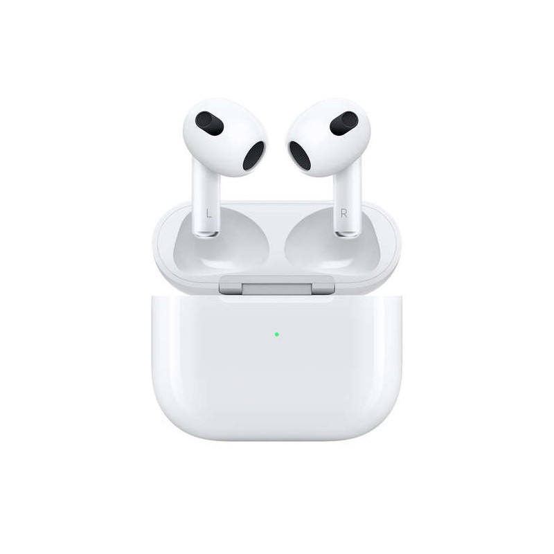 Cuffie wireless Apple AirPods di terza generazione Bluetooth 5.0 - 2 microfoni - Controllo del sensore di pressione - Du