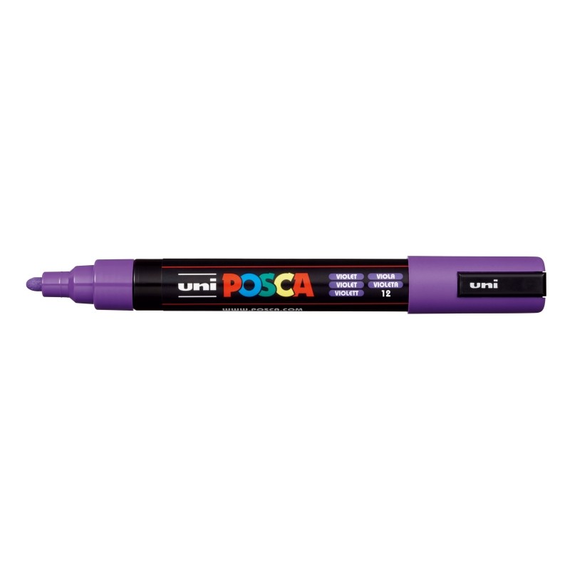 Posca PC-5M Marcatore a vernice - Punta a proiettile 1.8-2.5 mm - Inchiostro a base d'acqua - Resistente alla luce - Non