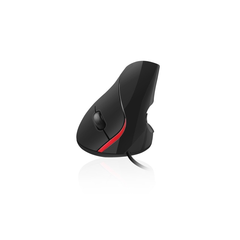 Mouse cablato Ewent - Mouse verticale - 1000dpi - Lunghezza cavo 1.25m - Ergonomico - Colore nero