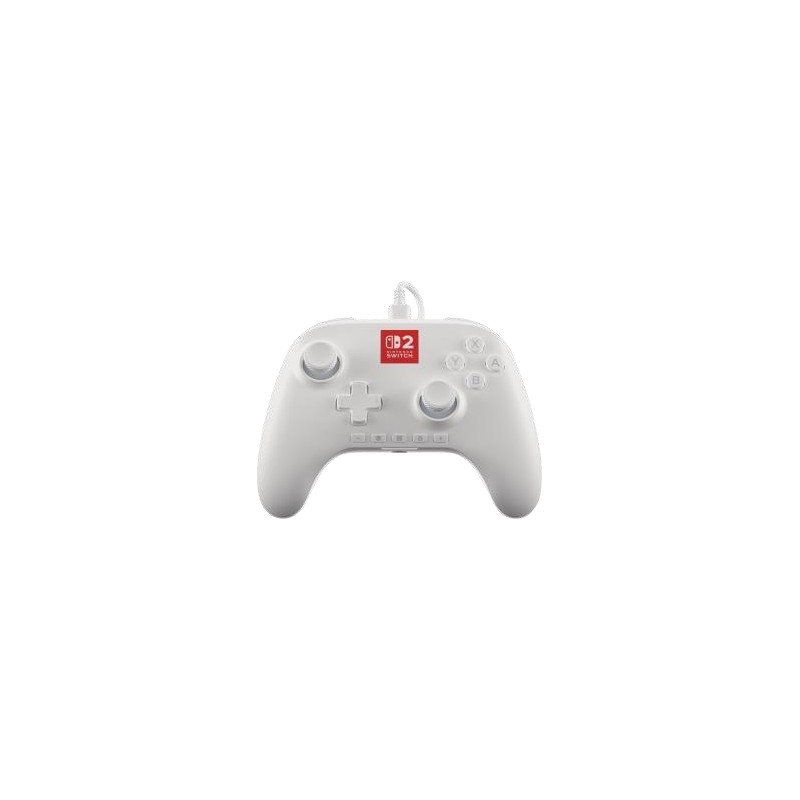 Controller cablato PowerA Lumectra per Nintendo Swich 2 - Effetto Hall - Illuminazione RGB - Colore bianco