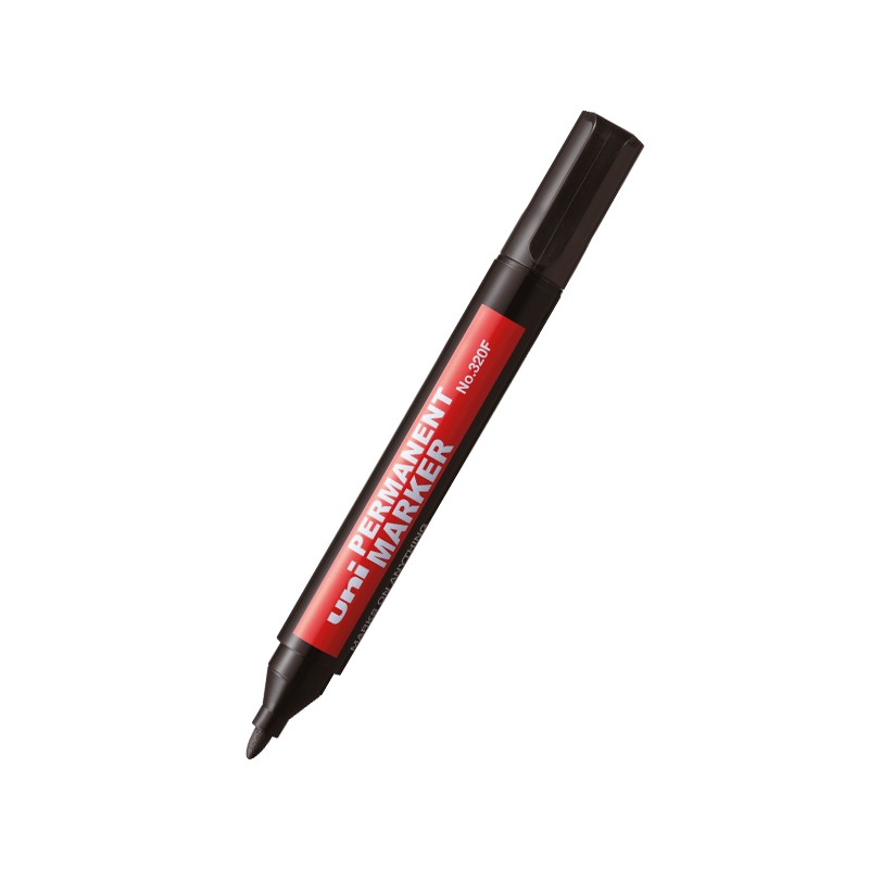 Marcatore permanente Uni-ball 320F - Punta conica - Larghezza tratto 1-3 mm - Resistente all'acqua - Senza Xilene - Colo