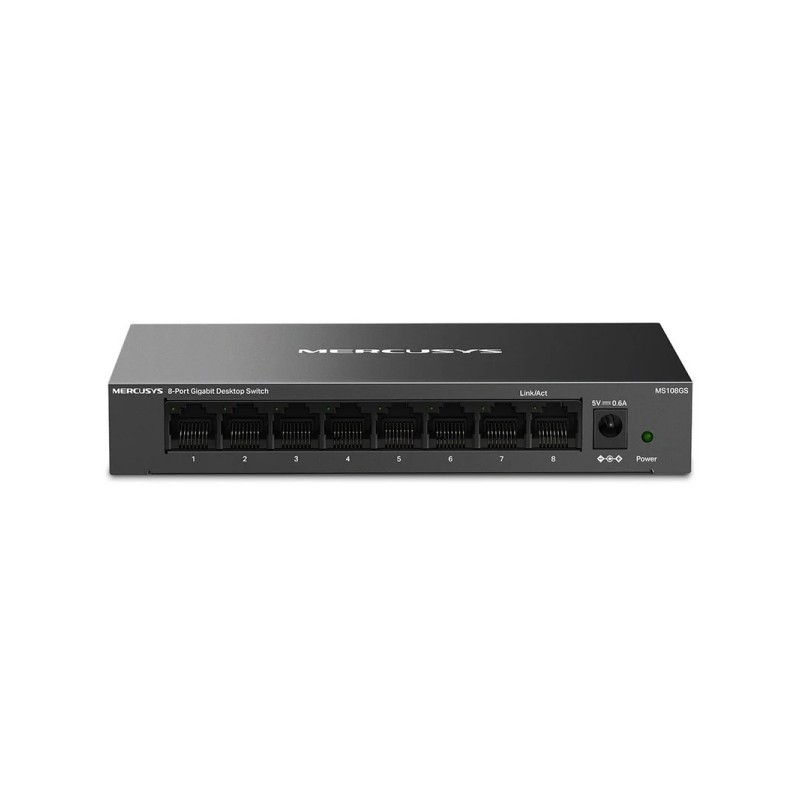 Switch Mercusys 8 porte Gigabit RJ45 10/100/1000Mbps con auto-negoziazione - Plug e Play - Tecnologia verde