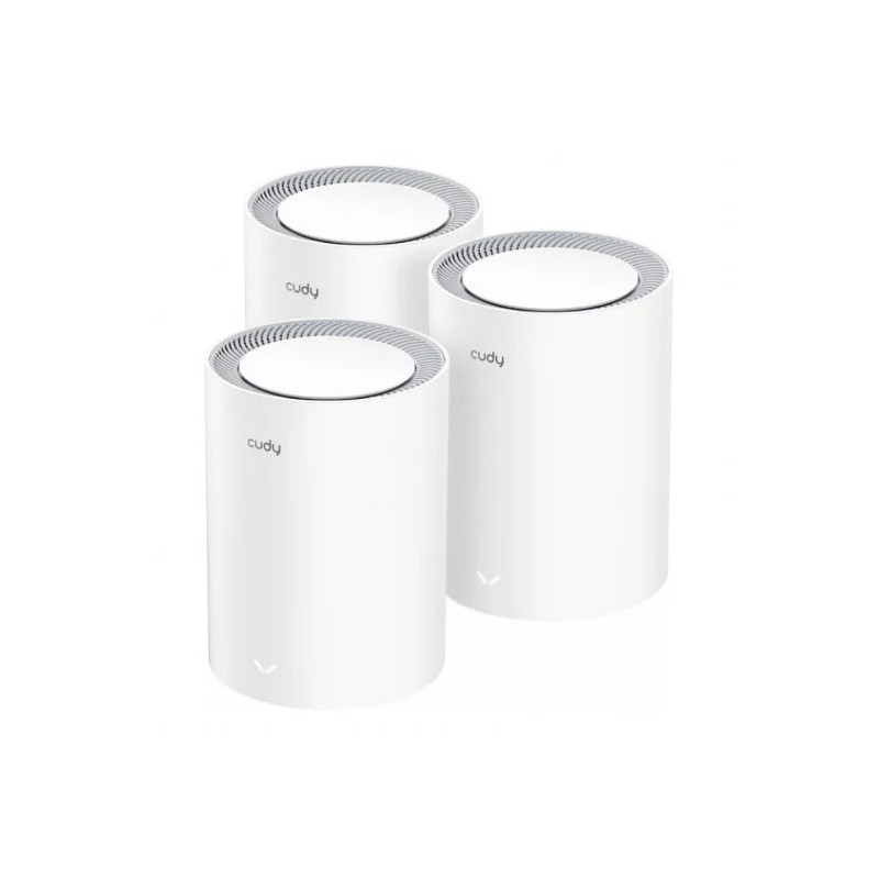 Cudy M1800 Confezione da 3 Sistemi WiFi Dual Band 6 Mesh AX1800 - 1201Mbps a 5GHz. 574Mbps a 2.4GHz - 1x porta LAN 1000/