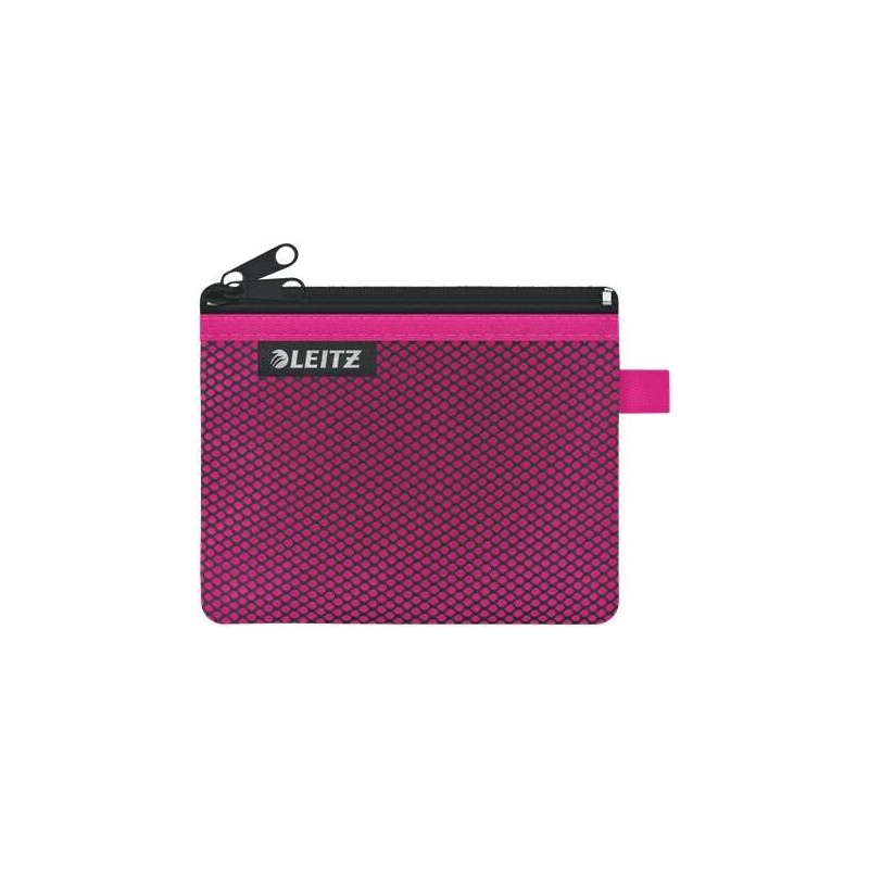 Leitz WOW Borsa multiuso piccola 2 scomparti - Dimensioni 105x6x140mm - Lavabile e resistente - Chiusura a zip - Colore 