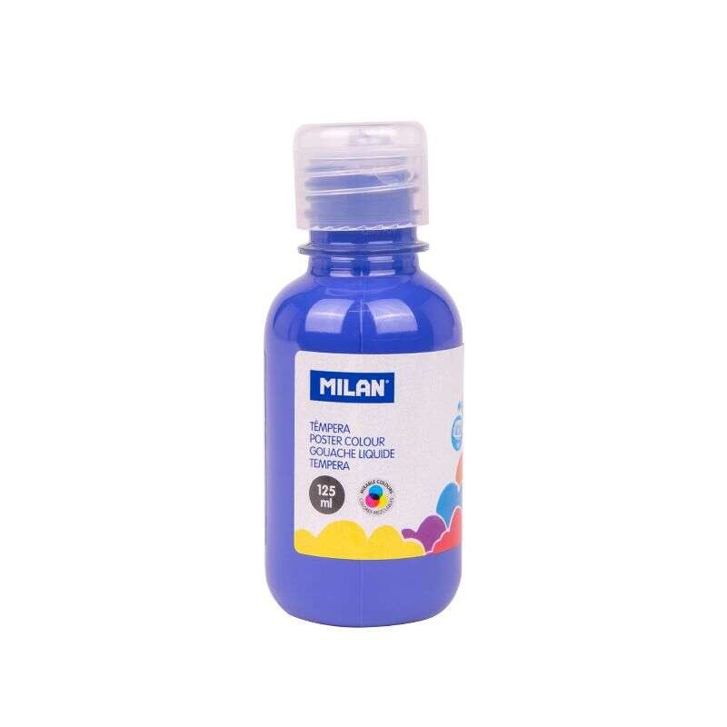 Milano Flacone di tempera da 125 ml - Tappo dosatore - Asciugatura rapida - Miscelabile - Colore blu navy