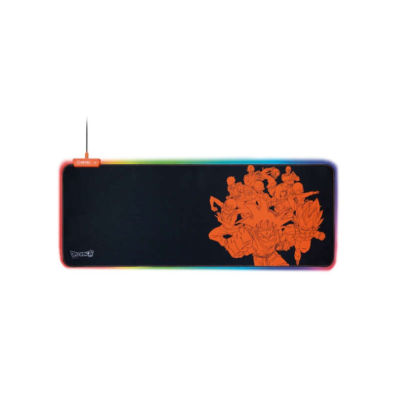 FR-TEC Mousepad Goku XL - Licenza ufficiale Dragon Ball Super - Luce ai bordi RGB - Design antiscivolo - Tecnologia plug