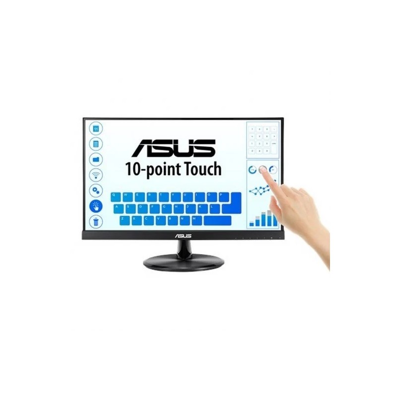 Monitor Asus 21.5 LED IPS FulHD 1080p Touchscreen - Capacità di tocco a 10 punti - Risposta 5ms - Altoparlanti integrat