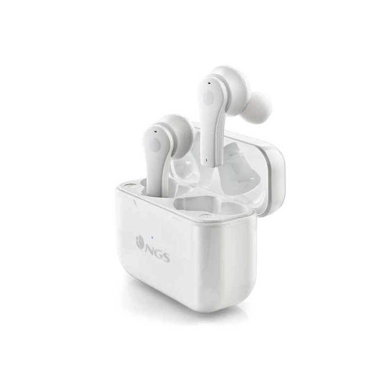 NGS Artica Bloom Bianco Cuffie intrauricolari Bluetooth 5.1 TWS - Vivavoce - Assistente vocale - Autonomia fino a 7 ore 
