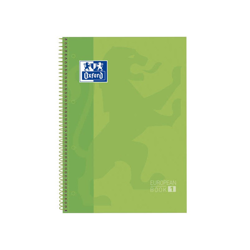 Oxford School Classic Europeanbook 1 A4+ cartonato - 80 fogli - Colore verde mela