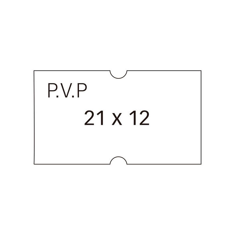 Apli Etichette bianche di alta qualità per macchine etichettatrici di prezzi a 1 riga - Formato 21x12 mm - Adesivo rimo
