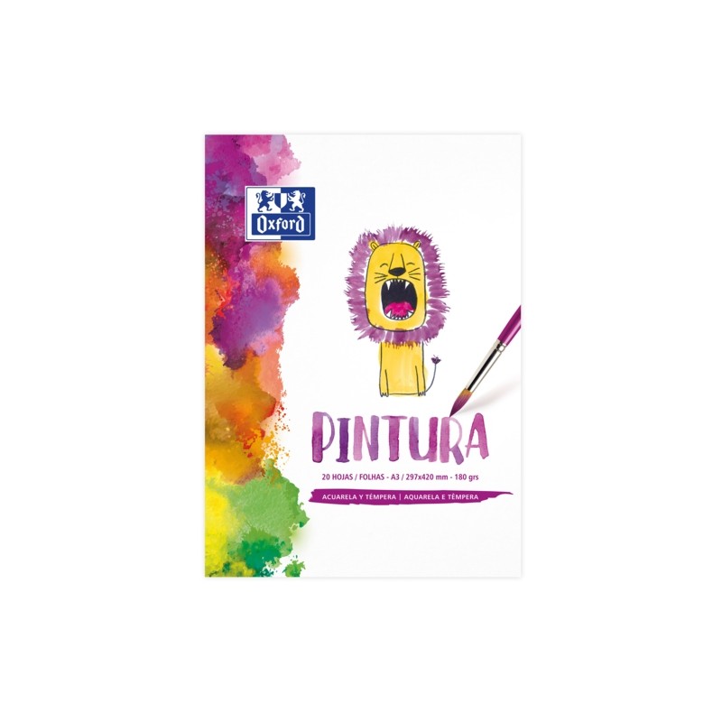 Oxford Pittura per bambini/tempo libero A3 Incollato A3 - Copertina morbida/Dorso rigido - 20 fogli - 180gr.
