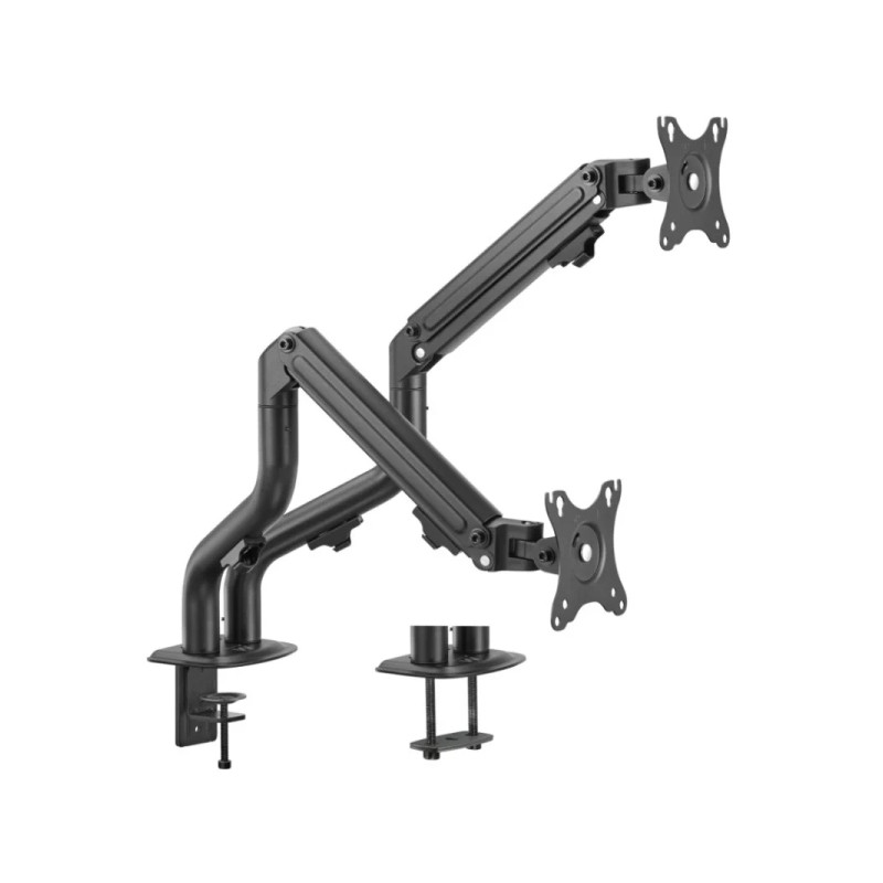 Supporto da tavolo per monitor/TV contrappesato Ewent inclinabile e girevole 16Kg - 2 bracci - 17-32 - nero