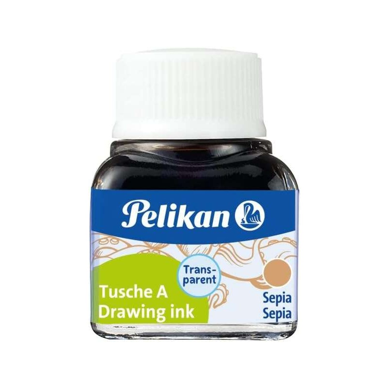 Pelikan China Ink 523 10ml N.15 - 10ml - Inchiostro di alta qualità - Ideale per schizzi e calligrafia - Colore seppia