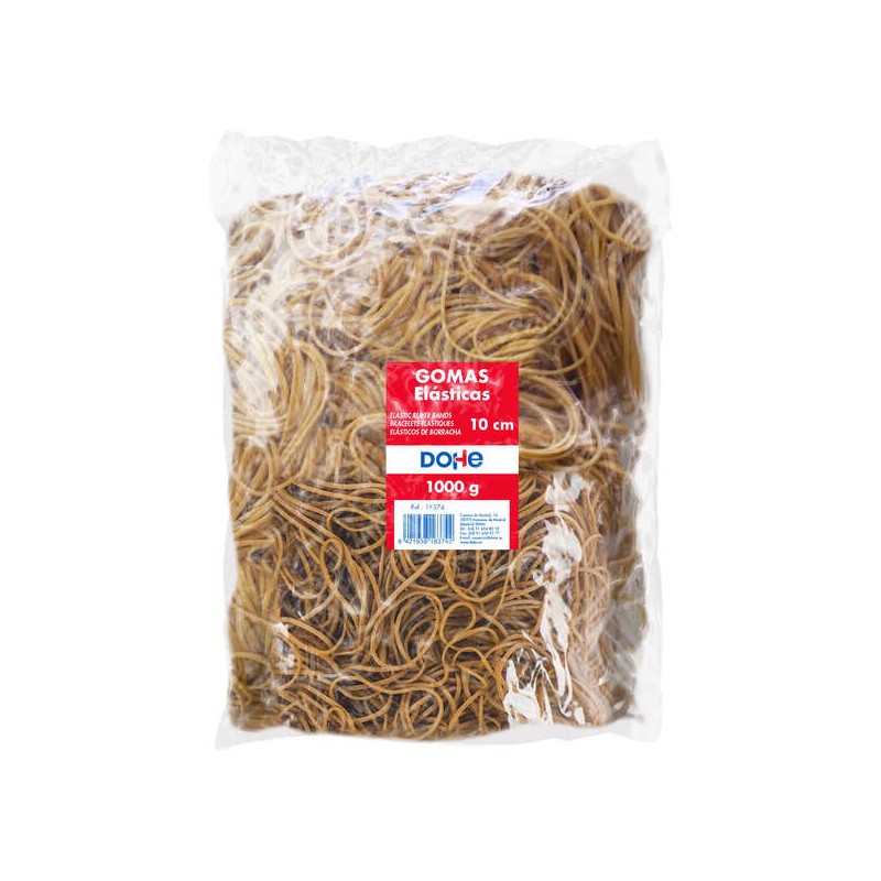 Elastici in lattice Dohe - Lunghezza 10 cm - Elevata resistenza ed elasticità - Sacco da 1 kg