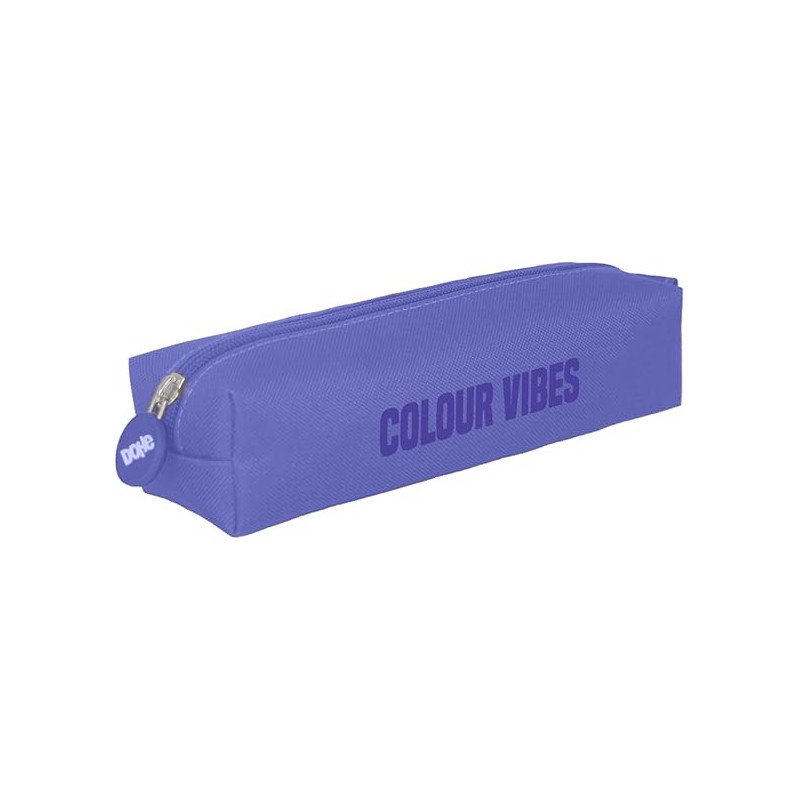 Dohe Colour Vibes Square Tote Bag - Chiusura a zip con tirante in gomma - Viola