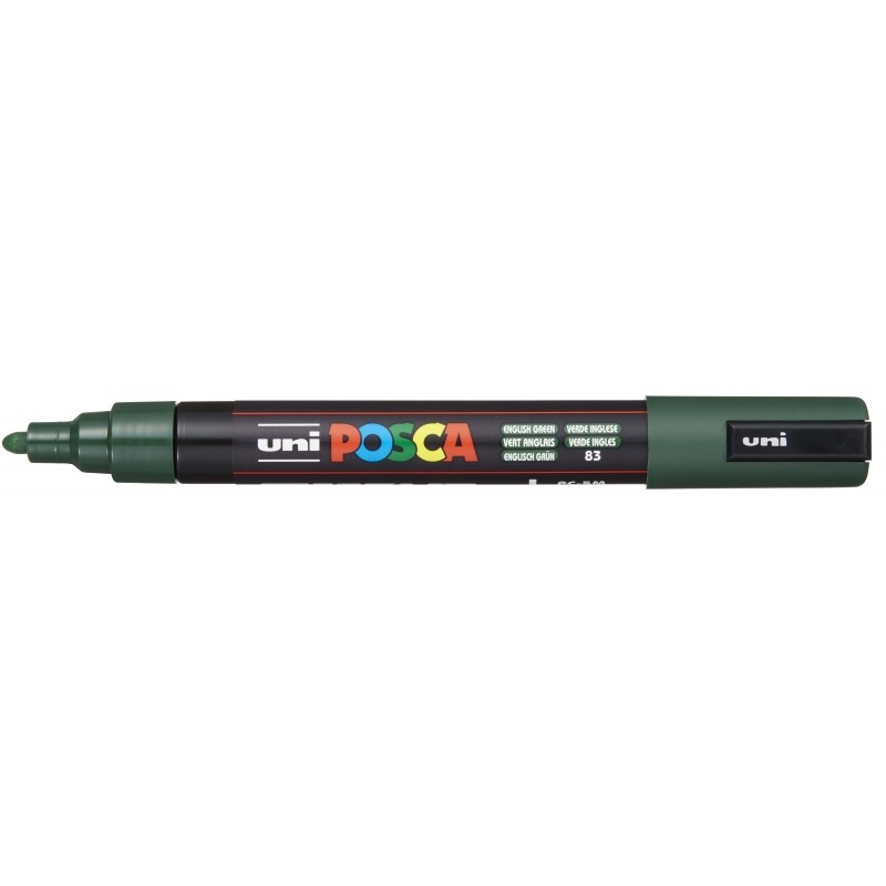 Posca PC-5M Pennarello a base d'acqua - Punta a proiettile 1.8-2.5 mm - Larghezza linea 1.8-2.5 mm - Resistente alla luc