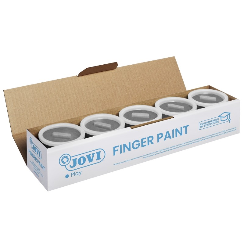 Jovi Fingerpaint Pot - 125ml Fingerpaint - Colori miscelabili - Texture gel - Lavabile - Senza glutine e allergeni - Non