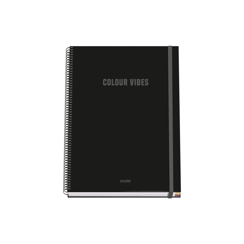 Dohe Colour Vives Quaderno a spirale A4 100 fogli microperforati quadrati da 5 mm - Copertina rigida in cartoncino foder