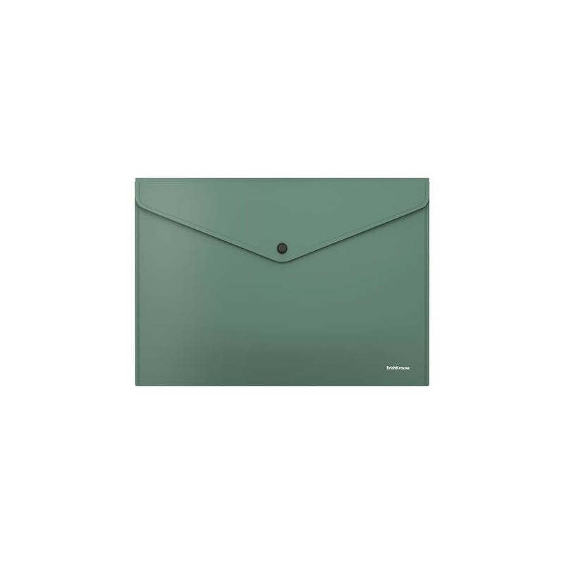 Busta per documenti Erichkrause Fizzy Classic ?4 - In plastica opaca - Struttura ruvida - Colore verde