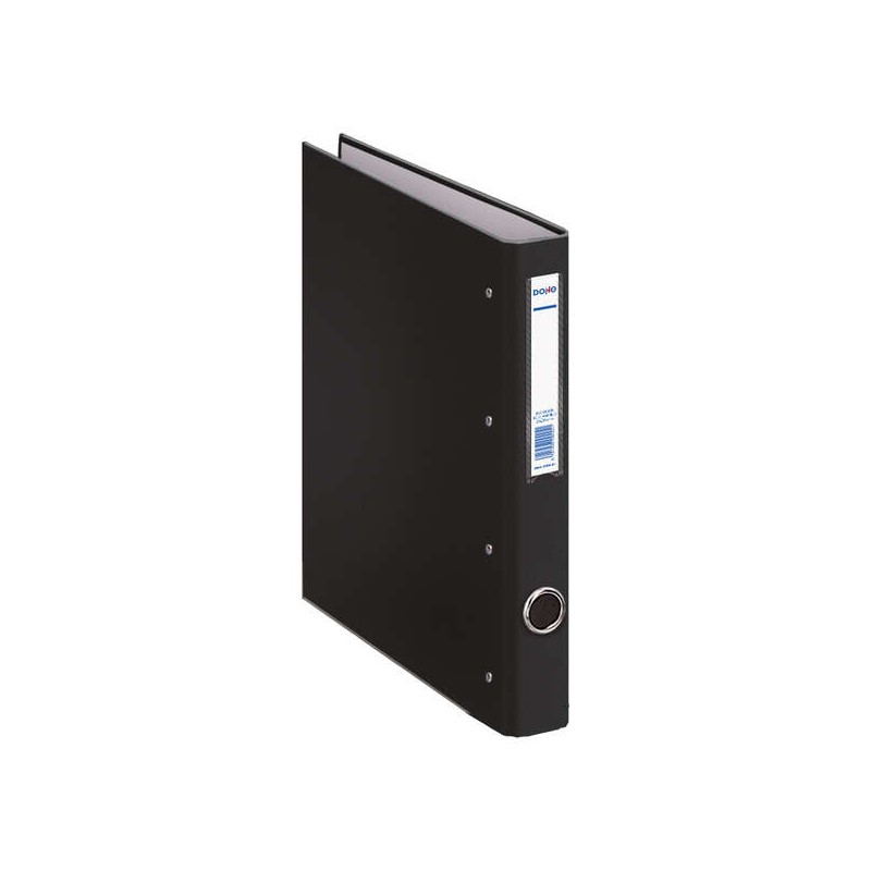 Dohe Raccoglitore a 4 anelli misto 25mm Folio - Dimensioni 285x350x45mm - Porta anelli e porta carte nel dorso - Foderat