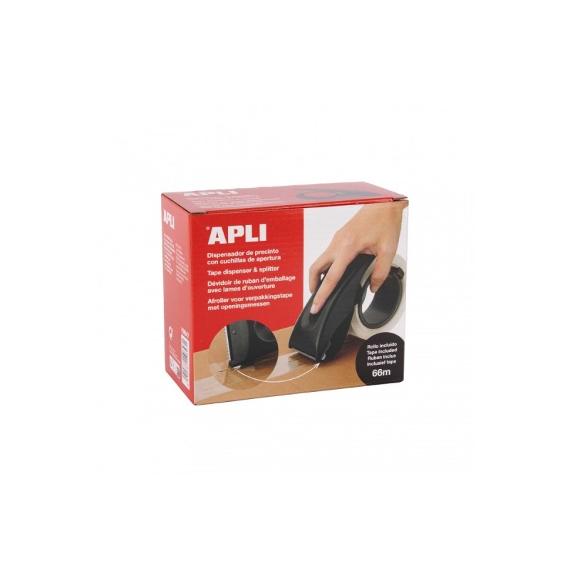 Dispenser di sigilli multifunzione Apli - Coltello incorporato - Design ergonomico - Materiale ABS di alta qualità - Ro