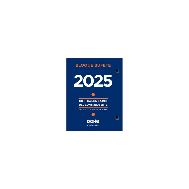 Blocco annuale di Dohe - 2 perforazioni - Calendario dei contribuenti - Pianificazione mensile - 640 pagine