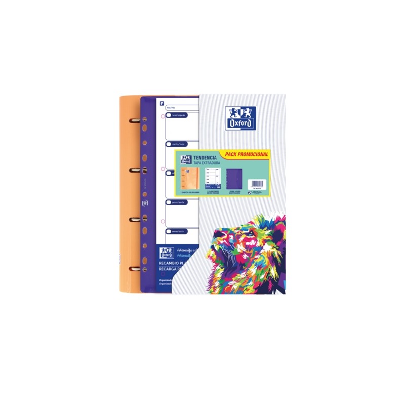 Oxford Europeanbinder Oxfcla A4 - Cartella A4 - Include 10 maniche trasparenti per raccoglitori - con etichetta per l'id