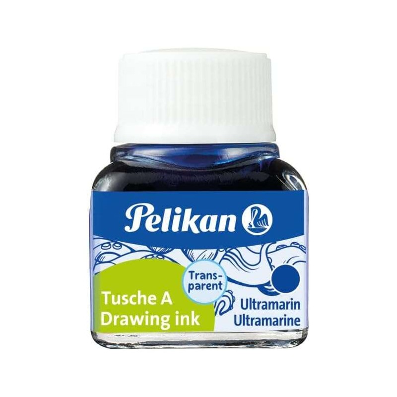 Pelikan China Ink 523 10ml N.9 - 10ml - Impermeabile - Ideale per disegno e calligrafia - Colore blu oltremare