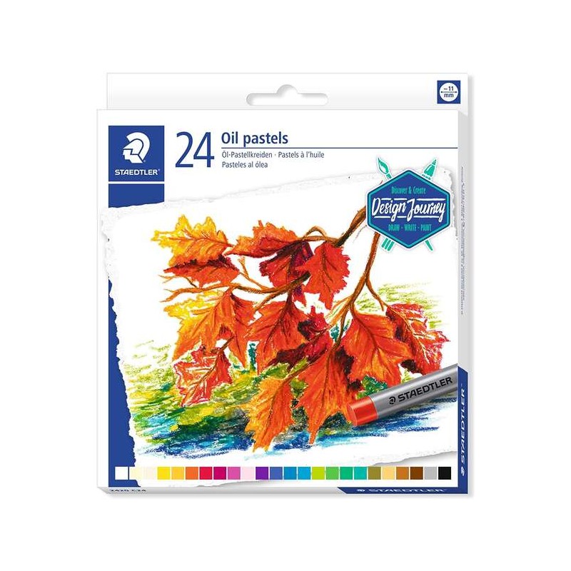 Staedtler Oil Pastels 2420 Confezione da 24 pastelli a cera morbida - Resistenti agli strappi - Estremamente brillanti -